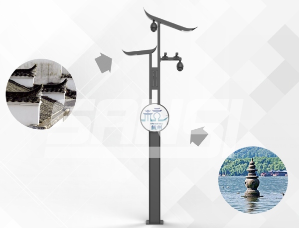 湖濱路（lù）步行街智慧路燈外形設計創意（yì）來源