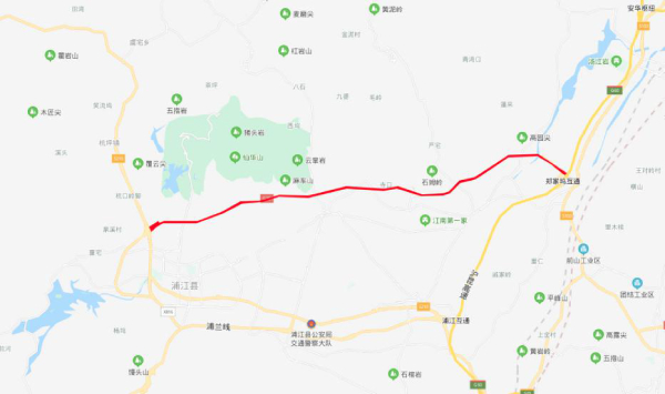 351國道浦江段道路（lù）照明