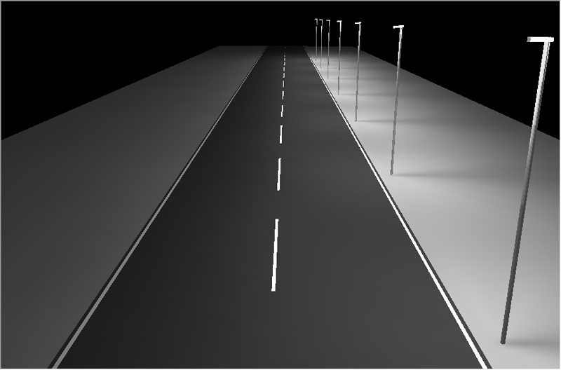 橫向道路照明“陰（yīn）影”示意（yì）圖