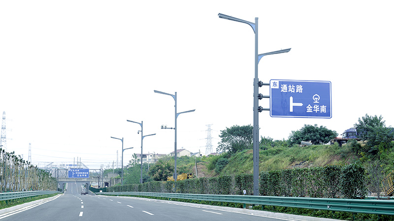 金義（yì）中央大道通車,99精品国产兔费观看久久99智慧綜合杆,道路照（zhào）明係統方案,點亮23公裏智慧公路